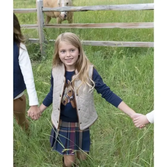 Hope & Henry Girls' Horse Intarsia Pullover Sweater, Infant image {5}