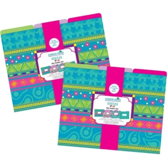 Barker Creek Bohemian 14pt Letter-Size File Folders Multi-Design Set 24 per Set: Paper, Top Tab, Non-Pronged, 50 Sheet Capacity image {2}