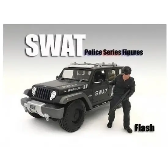 SWAT Team 4 Piece Figure Set For 1:24 Scale Models by American Diorama image {3}