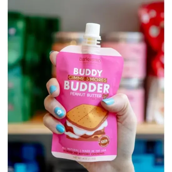 6 pack Mixed Flavor Squeeze Pack Buddy Budder (4oz) image {9}