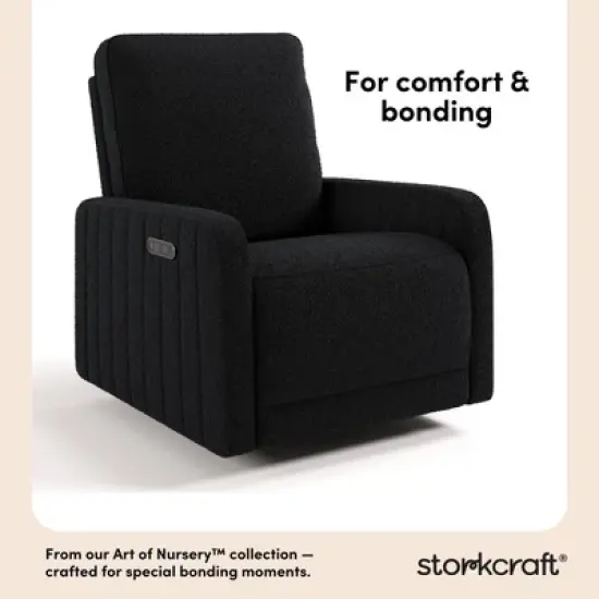 Storkcraft Kyoto Power Recliner Swivel Glider with Dual USB Charging image {2}
