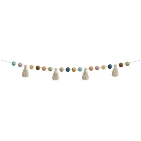 Teacher Created Resources&reg; Everyone is Welcome Pom-Poms and Tassels Garland, Pack of 3 image {1}
