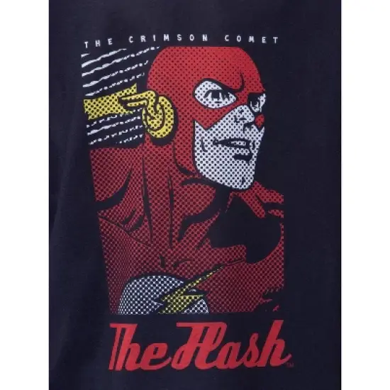 DC Boys' Classic The Flash The Crimson Comet Raglan Sleep Pajama Set Black image {2}