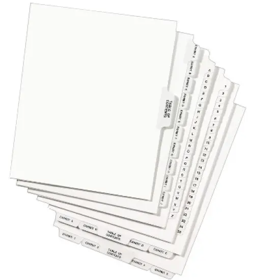 Avery Legal Exhibit Binder Dividers, Preprinted No. 3 Side Tabs, Unpunched Letter Size, 25 Tabs per Set, 4 Packs, 100 Tabs Total (11912) image {5}