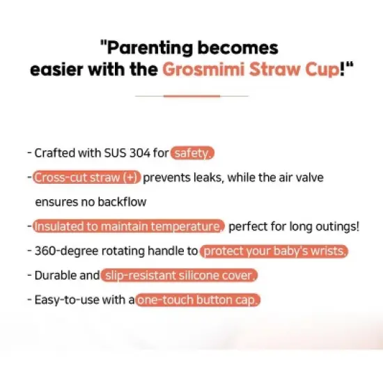 Grosmimi Stainless Steel Straw Cup with Flip Top - 6oz (200ml) image {6}