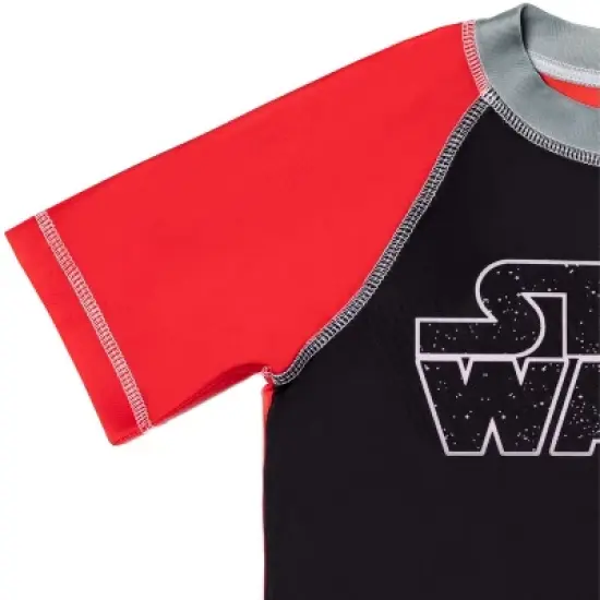 Star Wars Stormtrooper Darth Vader Rash Guard and Swim Trunks Outfit Set Little Kid to Big Kid image {4}