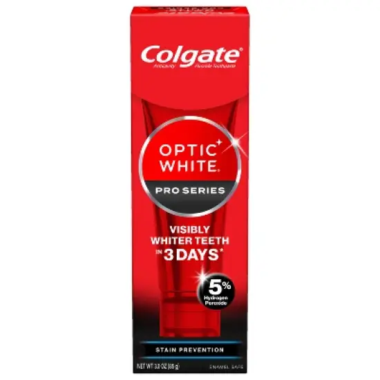 Colgate Optic White Pro Series Stain Prevention Hydrogen Peroxide Toothpaste - 3oz image {9}