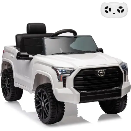 12V Licensed Toyota Tundra Kids Electric Truck, Battery-Powered Off-Road Ride-On Car with Remote Control, 3 Speeds, LED Lights, MP3, Ages 3-6 image {12}
