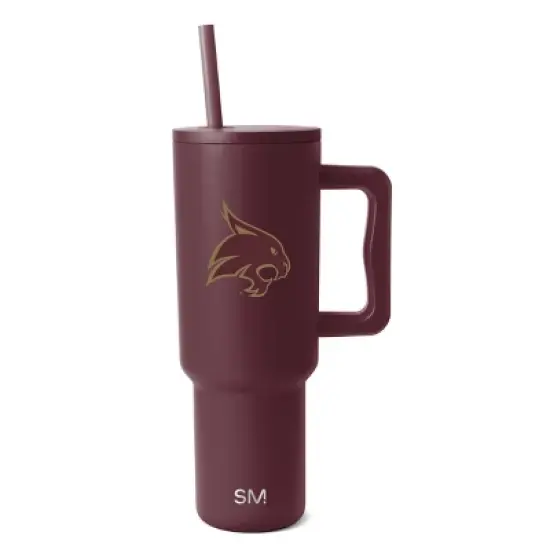 NCAA Texas State Bobcats Simple Modern Trek Tumbler - 40oz image {3}