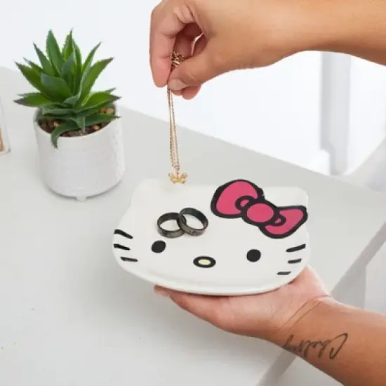 Sanrio Hello Kitty Ceramic Trinket Tray Jewelry Ring Holder Gift Dish, Authentic Officially Licensed image {6}