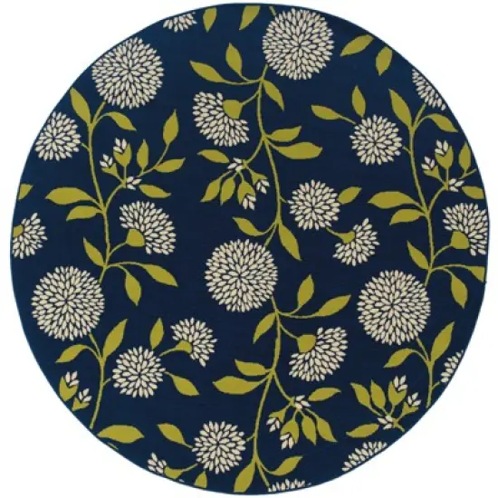 Cozumel Floral Patio Rug Blue/Green image {10}