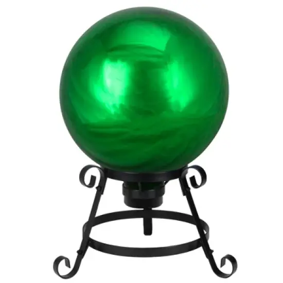Northlight 10" Emerald Green Shiny Outdoor Garden Gazing Ball image {1}
