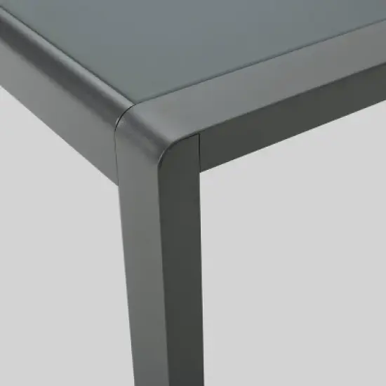 Cape Coral 5pc Aluminum Sofa Set with Cushions - Dark Gray - Christopher Knight Home image {5}