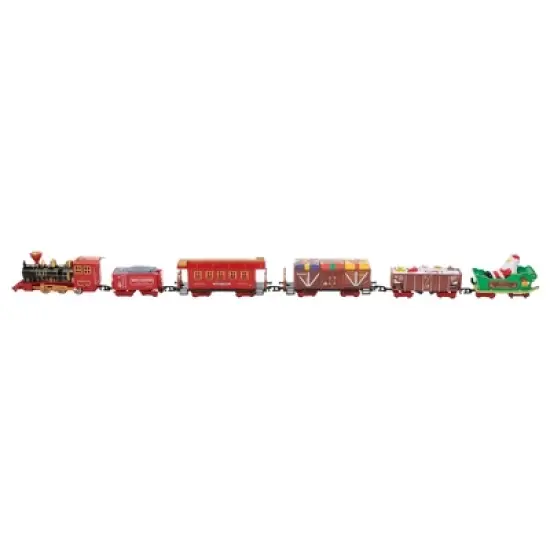 Northlight 22pc Red Battery Operated Lighted and Animated Christmas Train Set with Music and Sound image {2}