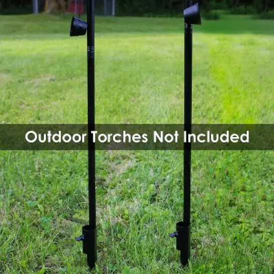 Sunnydaze Outdoor Universal Steel Metal Ground Stake Accessory for Patio and Lawn Torches - Black image {6}