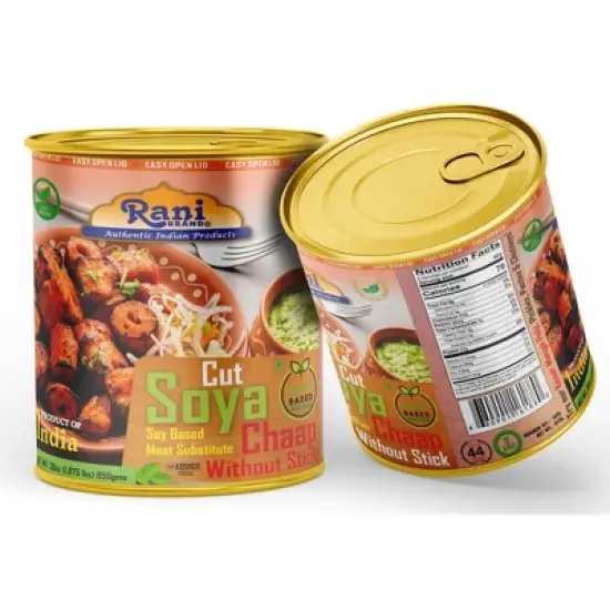 Cut Soya Chaap Whitout Stick (Plant Based Protein) - 30oz (1.875lbs) 850g - Rani Brand Authentic Indian Products image {3}
