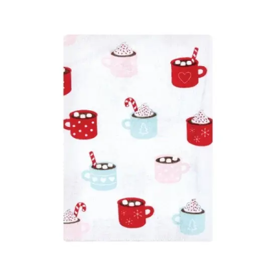 Hudson Baby Infant Girl Cotton Flannel Burp Cloths Bundle, Hot Cocoa, One Size image {2}