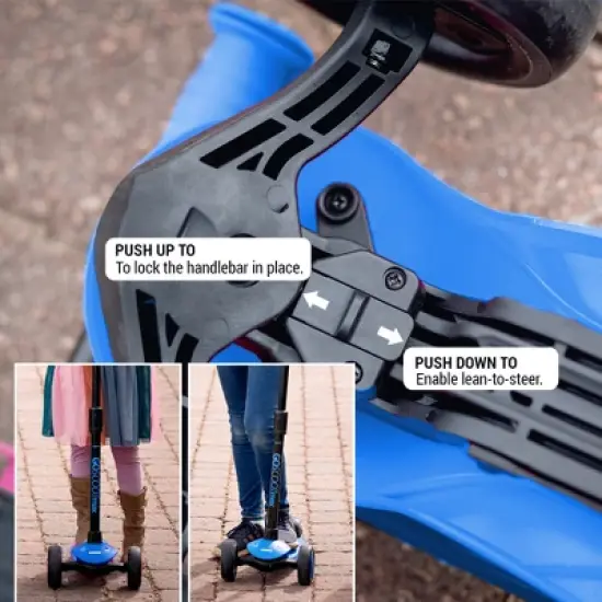 New Bounce GoScoot Max Scooter for Kids, 3 Wheel Kick Scooter, Adjustable Handle image {2}