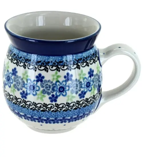 Blue Rose Polish Pottery Ceramika Artystyczna Bubble Mug image {10}