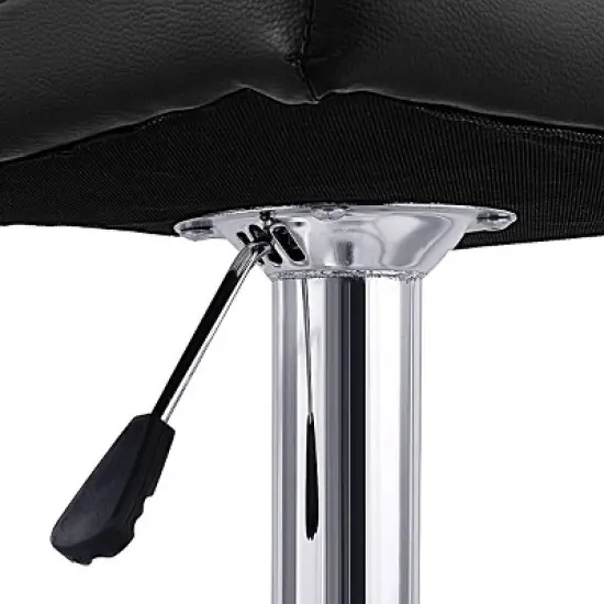 Tangkula Modern Square PU Leather Adjustable Swivel Barstools,Set of 2 image {6}