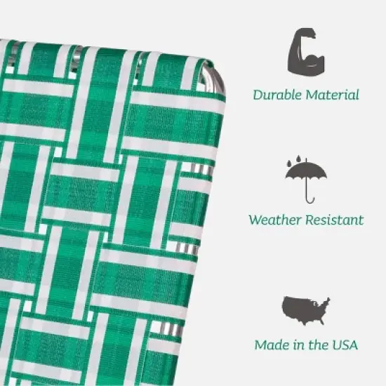 Lawn Chair USA Folding Aluminum Beach Webbed Chair image {4}