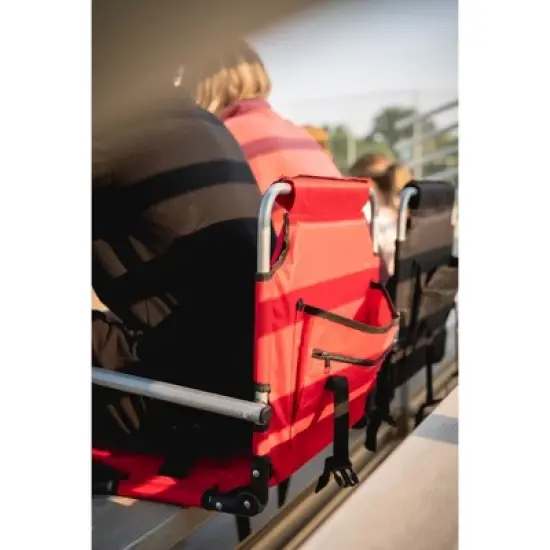 Stansport Folding Stadium Seat With Arms Red/Tan image {10}