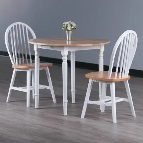 3pc Sorella Dining Table Set Natural/White - Winsome image {12}