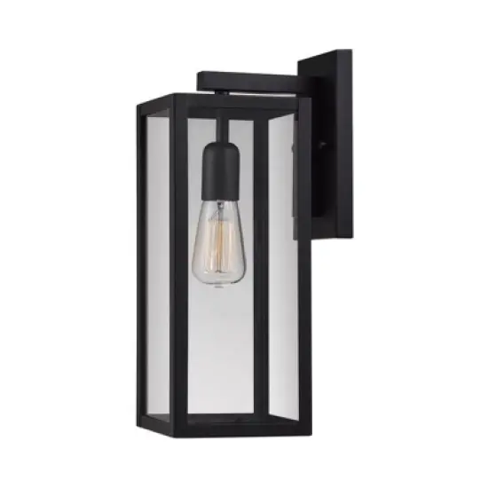 Globe Electric Vintage 1-Light Matte Black Hurley Wall Sconce image {1}