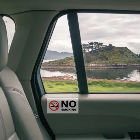 Avery No Smoking Sign Label Stickers, Waterproof, UV Resistant, Preprinted, 2" x 4", 20 Stickers image {2}