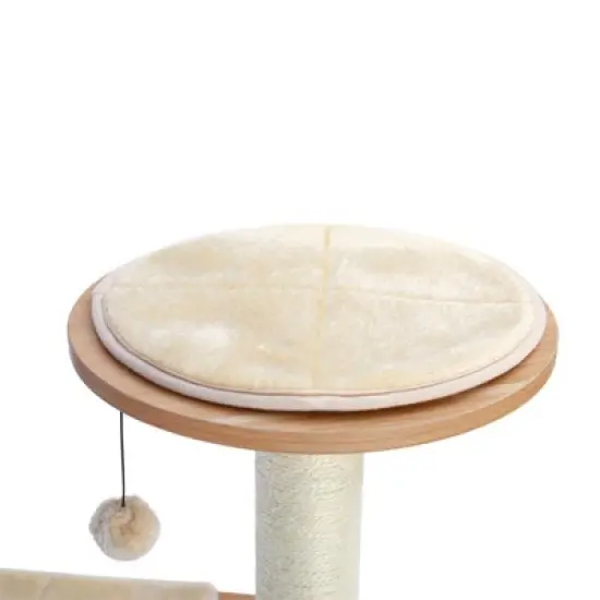 Modern Cat Tree Tower for Indoor Cats with Hammock image {9}