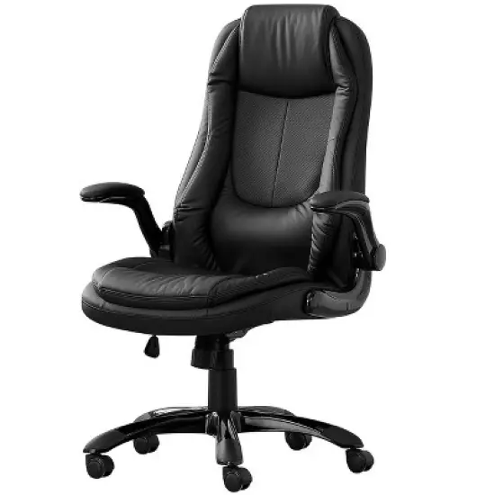 TiramisuBest Black Faux Leather Gaming - style Ergonomic Office Chair, Adjustable Height, 360&iexcl;&atilde; Swivel, Assembly Required image {6}