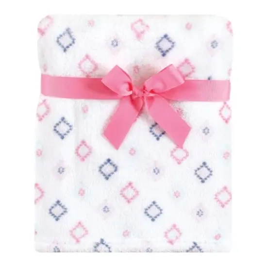 Hudson Baby Infant Girl Plush Blanket with Security Blanket, Llama Face, One Size image {3}