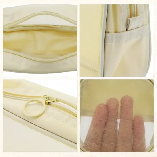 Unique Bargains Travel Mesh Makeup Bag with Zipper 3 Pcs image {3}
