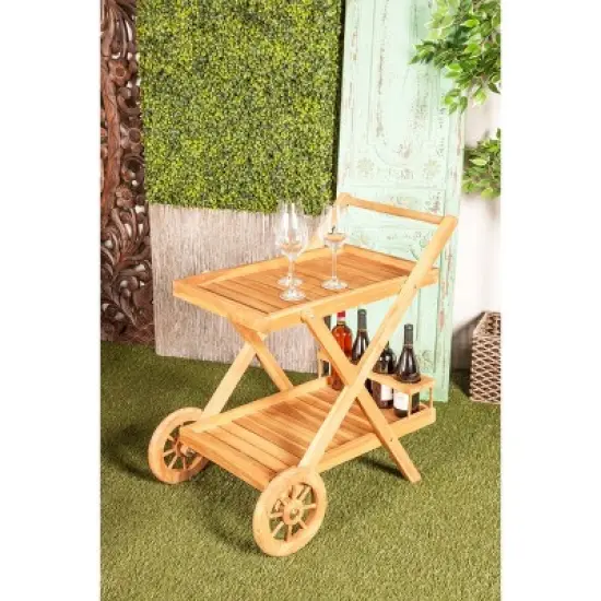 Trolley Patio Outdoor Serving Cart - Olivia & May image {4}