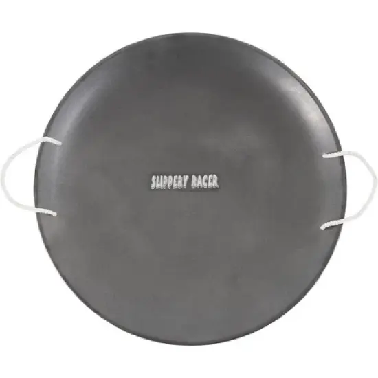 Slippery Racer ProDisc 26 Inch Heavy Duty Aluminum Iron Alloy Met0al Kids Saucer Snow Sled with Dual Riveted Soft Grip Rope Handles. image {1}