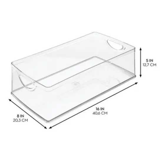 Plastic Kitchen Cabinet Storage Bins - Set of 2 - Clear - Made in USA image {3}