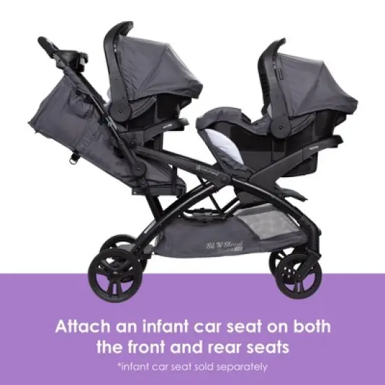 Baby Trend Sit N Stand Double 2.0 Stroller - Dash Gray image {5}