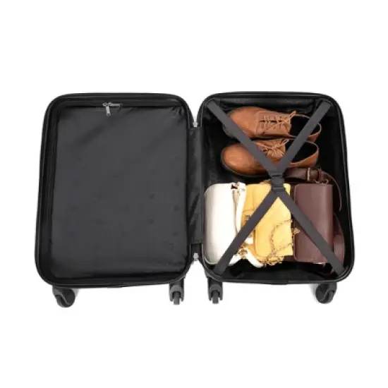 YONWAY 20" Lightweight  Luggage, with Spinner Wheels, ABS suitcases luggage image {13}