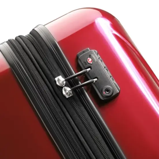 DELSEY Paris Aero Expandable Hardside Large Checked Spinner Upright Suitcase - Red image {8}