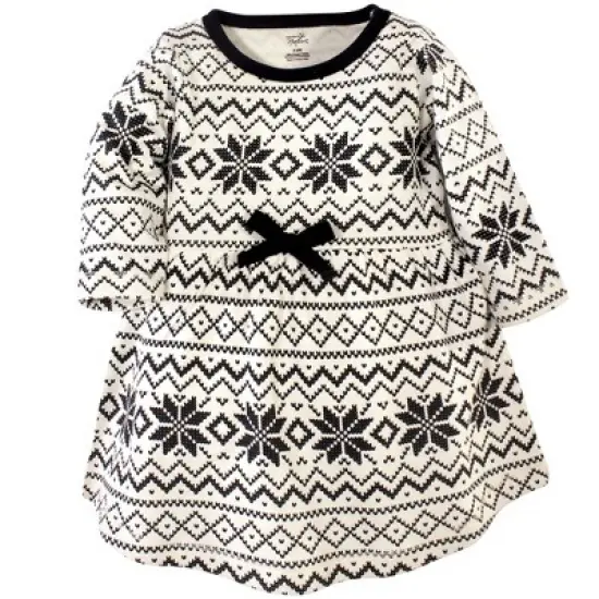 Touched by Nature Big Girls and Youth Organic Cotton Long-Sleeve Dresses 2pk, Buffalo Plaid image {3}