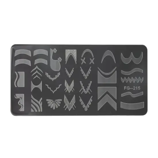 Unique Bargains Colorful Nail Art Stamp FG-215 Silver Tone 1 Pc image {5}