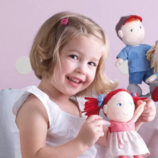 HABA Soft Doll Mirli 8" - First Baby Doll with Red Pigtails image {6}