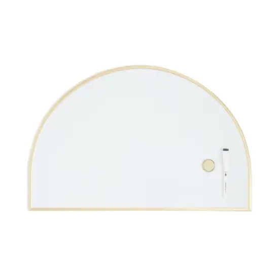 U Brands 15"x23" Metal Frame Arch Dry Erase Board Gold: Magnetic Whiteboard, Wall Mount, Includes Hardware image {10}