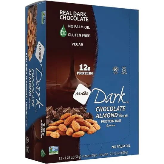 NuGo Nutrition Dark Chocolate Almond Protein Bars. image {2}