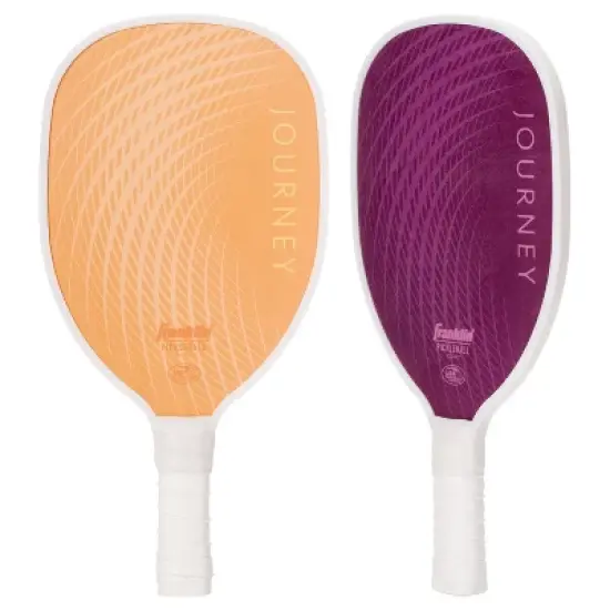 Franklin Sports 2 Player Wood Journey Pickleball Paddle and Ball Set in Mesh bag - Purple/Orange: Plywood Core, 19.48" Length, Traditional Frame image {5}