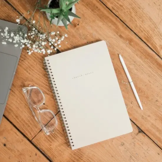 Church Notes 75 Sheet College Ruled Spiral Notebook Dove Gray: Small Spiral Journal for Sermon & Note Taking image {8}