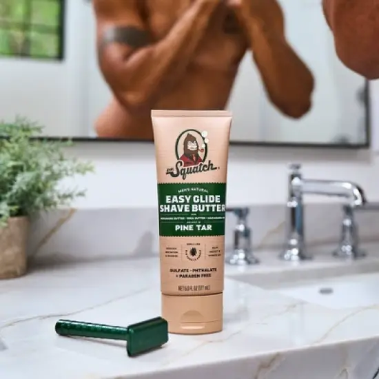 DR. SQUATCH Men's Natural Shave Butter - Pine Tar - 6 fl oz image {4}