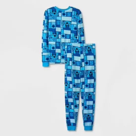 Boys' Sonic the Hedgehog Snug Fit 4pc Pajama Set - Blue image {1}
