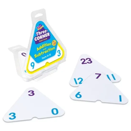 TREND Addition and Subtraction Three-Corner Flash Cards image {3}