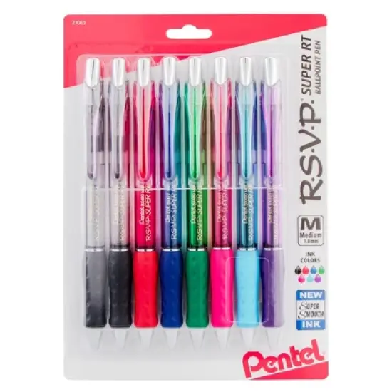 Pentel&reg; R.S.V.P.&reg; Super RT Retractable Ballpoint Pen, Assorted, Pack of 8 image {4}